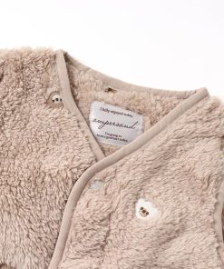 Ampersand（子ども服） ベビー スリーパー 冬用 赤ちゃん パジャマ 70 80 90 フリース 男の子 女の子 暖かい 上着 ロンパース キッズ 子供 くま 恐竜 花 プレゼント 出産祝い cm 爆買