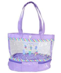 2層式トートビーチバッグ プールバッグ レインボーアイス ニシオ 海プール サマーレジャー用品 女の子